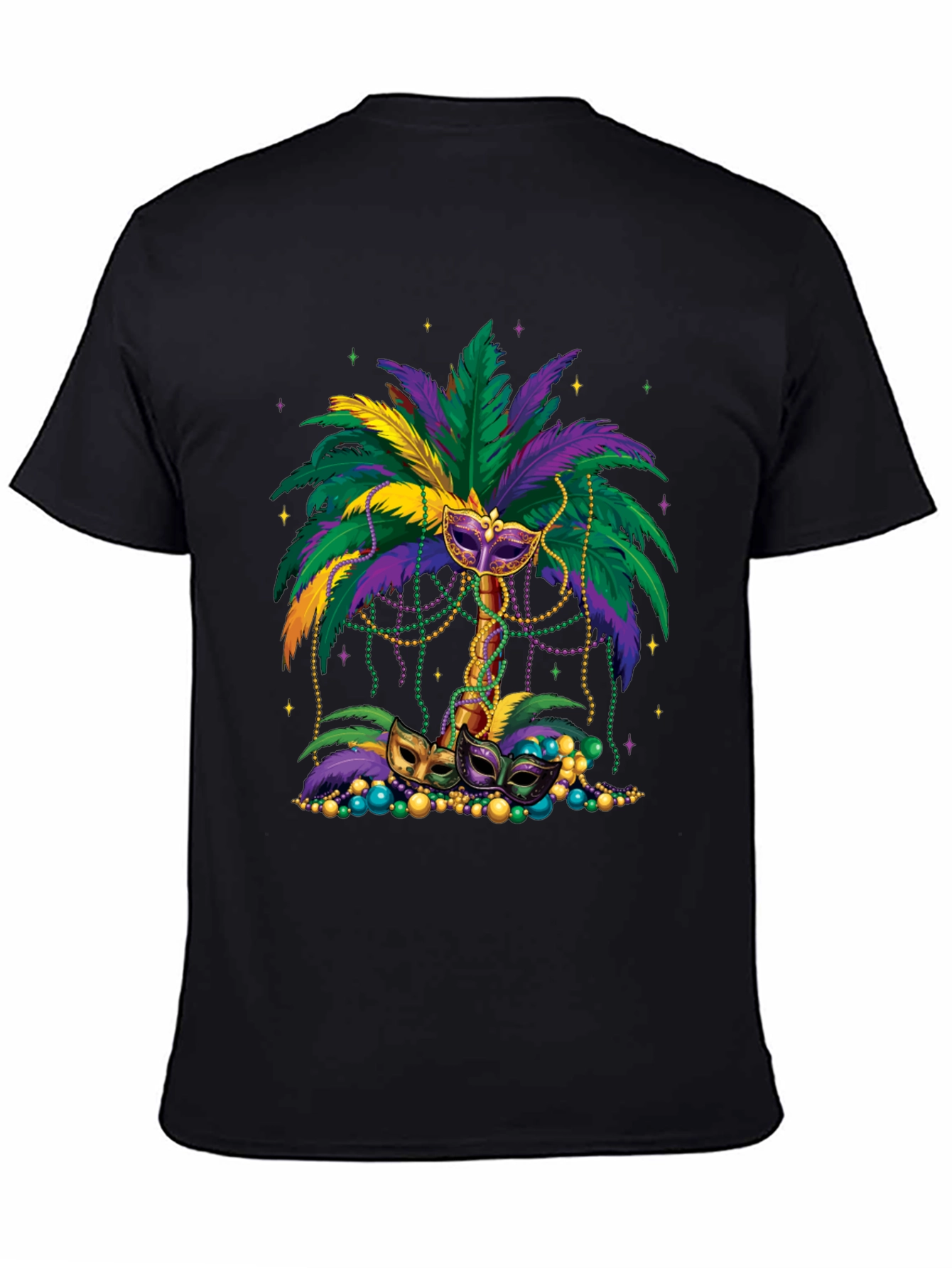 Mardi Gras Palm Tree Mask T-Shirt