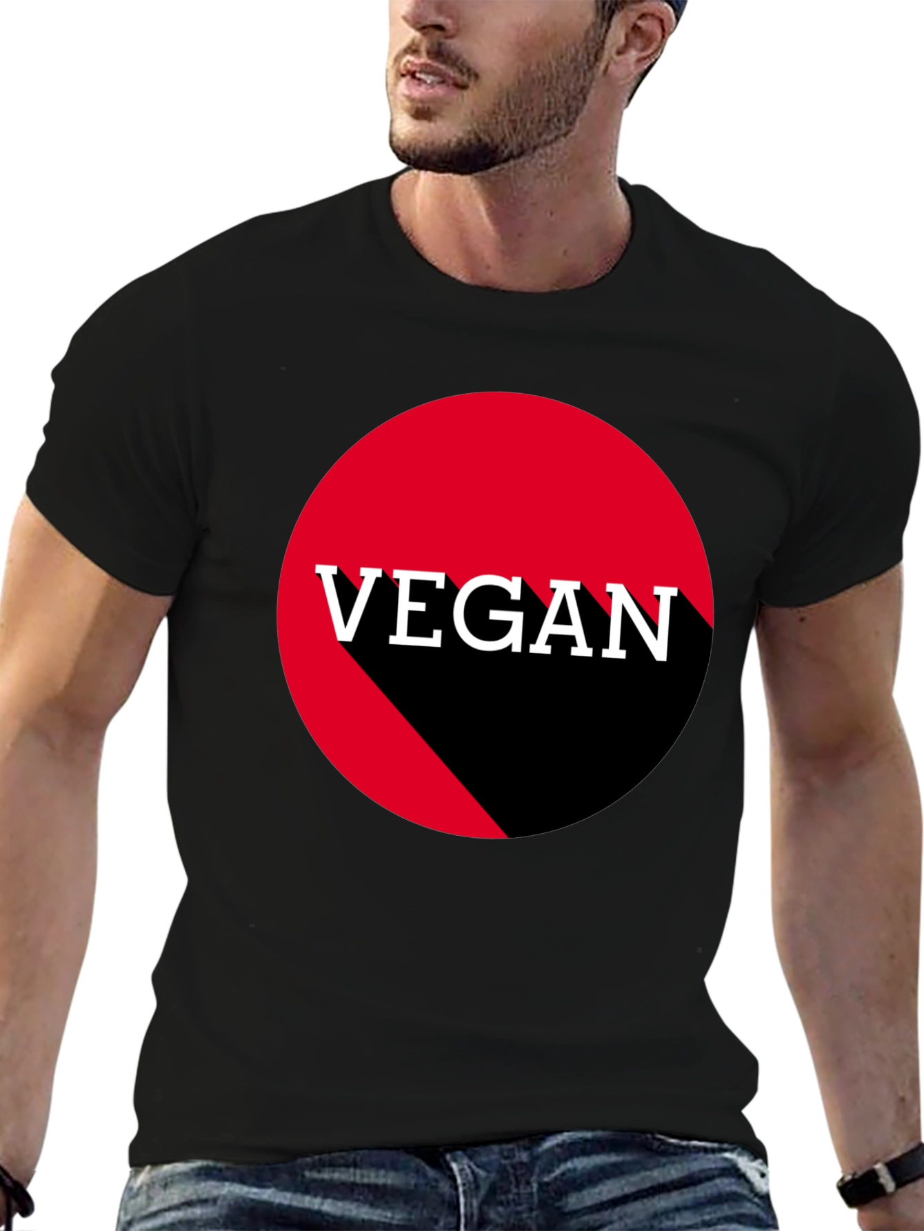 Vegan Symbol Black T-Shirt