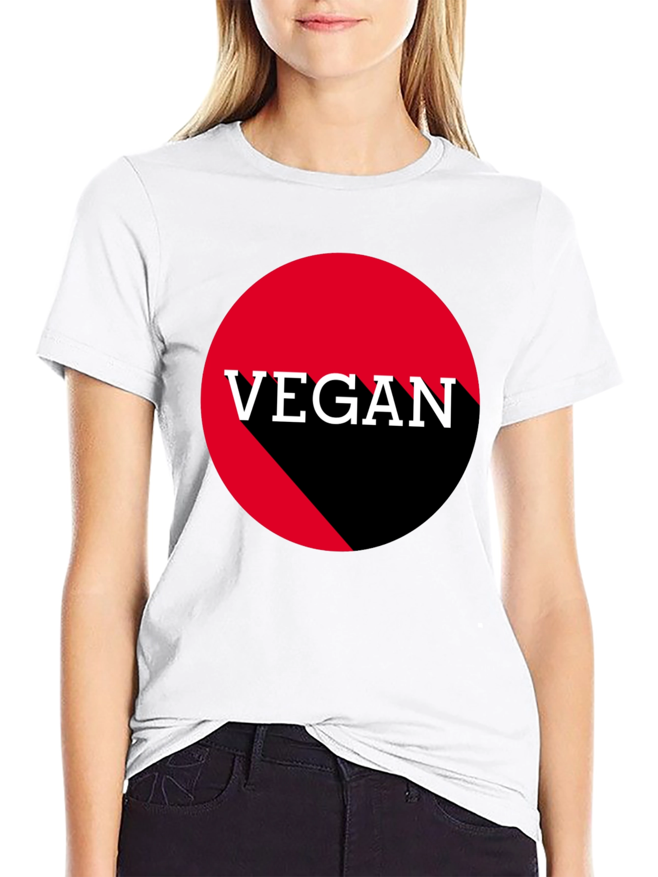 Vegan Symbol Black T-Shirt