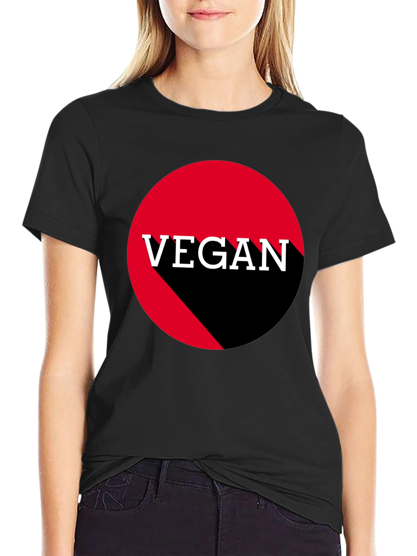 Vegan Symbol Black T-Shirt