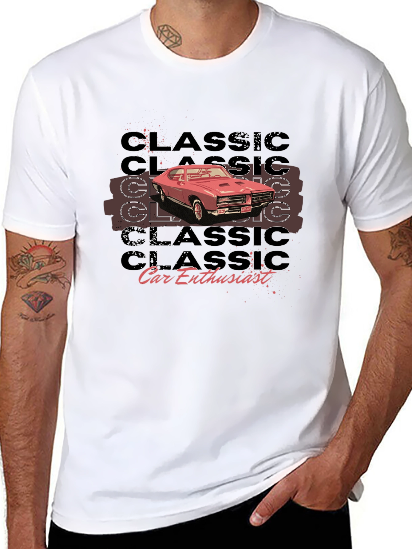 Classic Car Enthusiast Black T-Shirt
