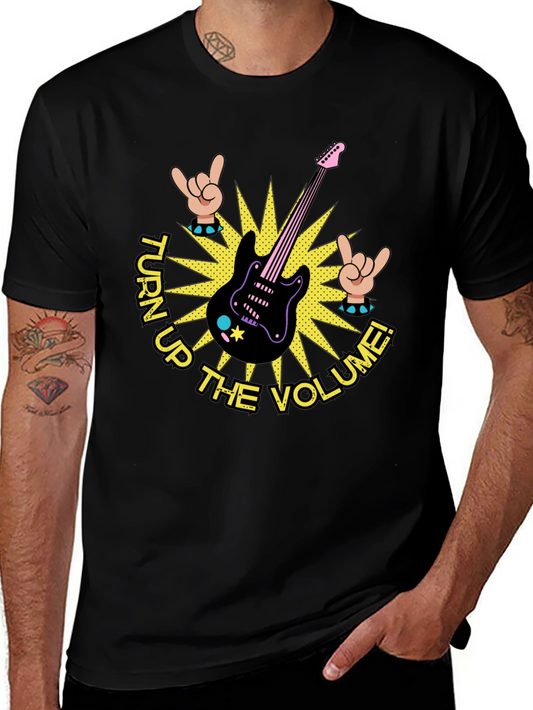 Turn Up the Volume Graphic Tee - Rock On!