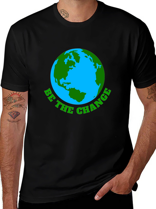 Eco-Friendly Earth Graphic Black T-Shirt