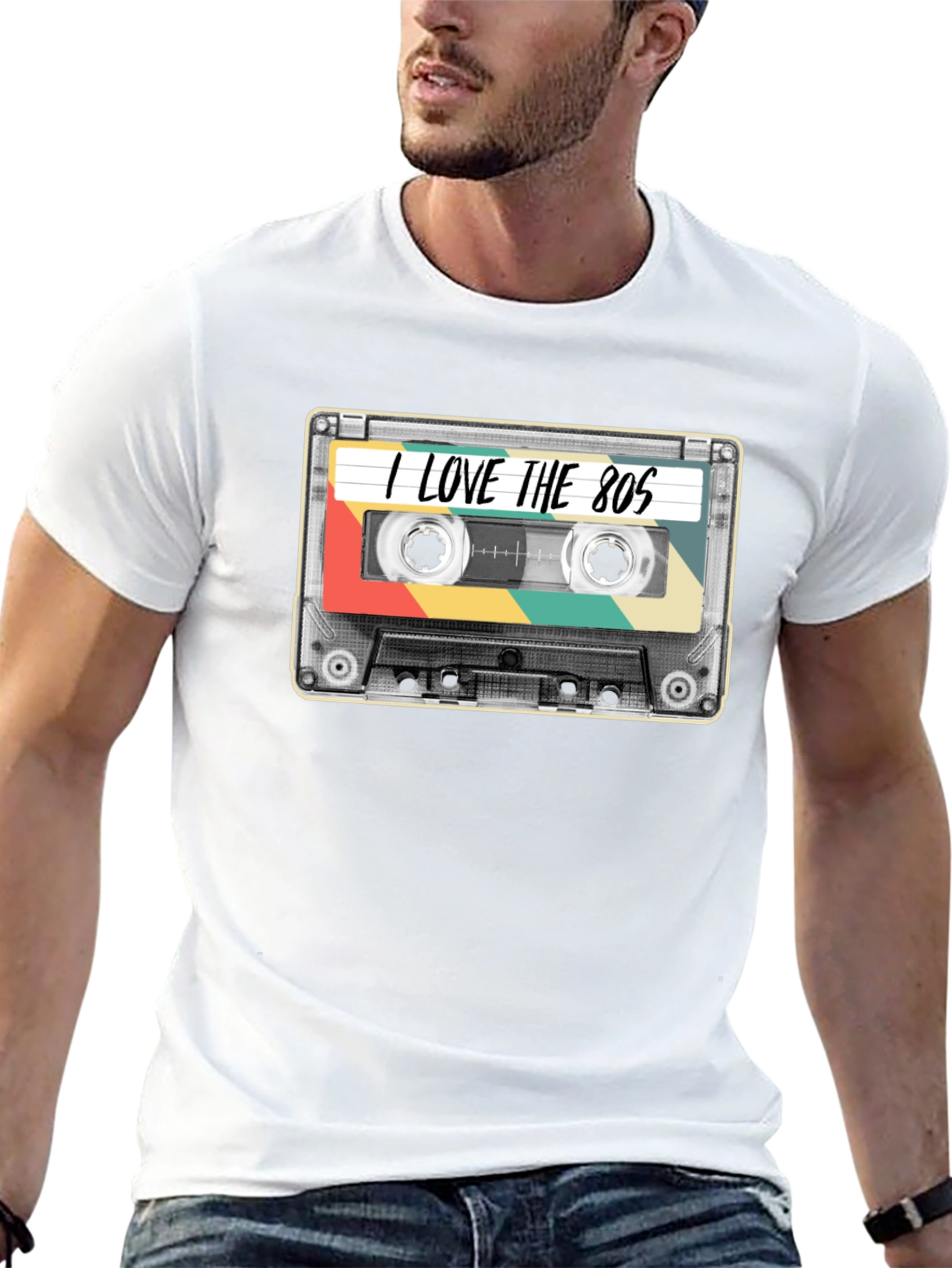 I Love the 80s Cassette Tape Graphic T-Shirt