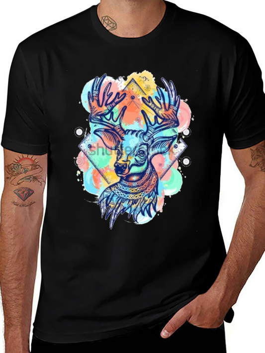Stylish Deer Graphic T-Shirt
