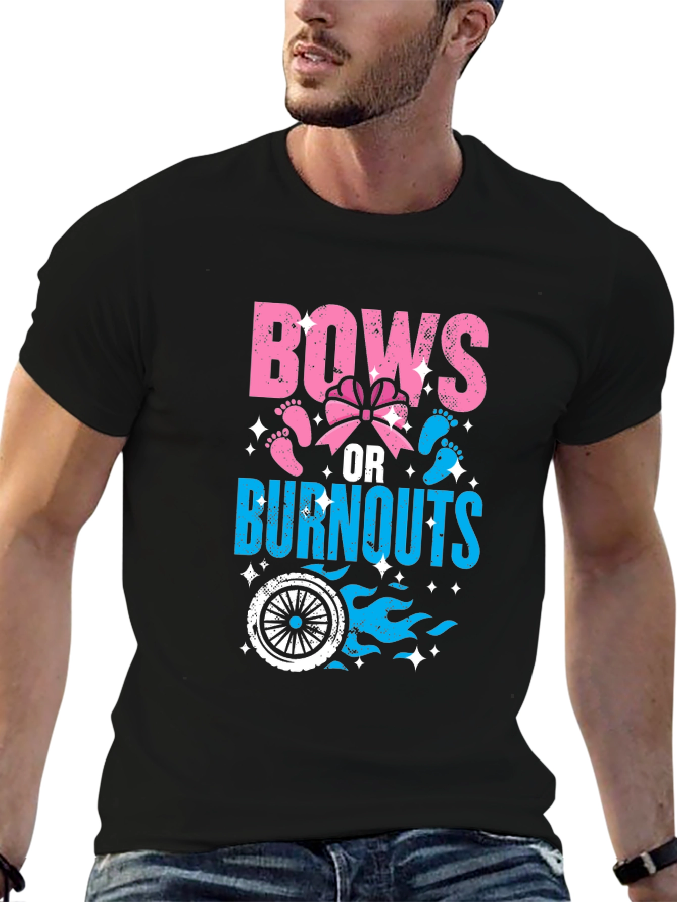Bows or Burnouts Gender Reveal T-Shirt