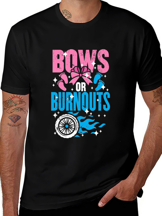 Bows or Burnouts Gender Reveal T-Shirt