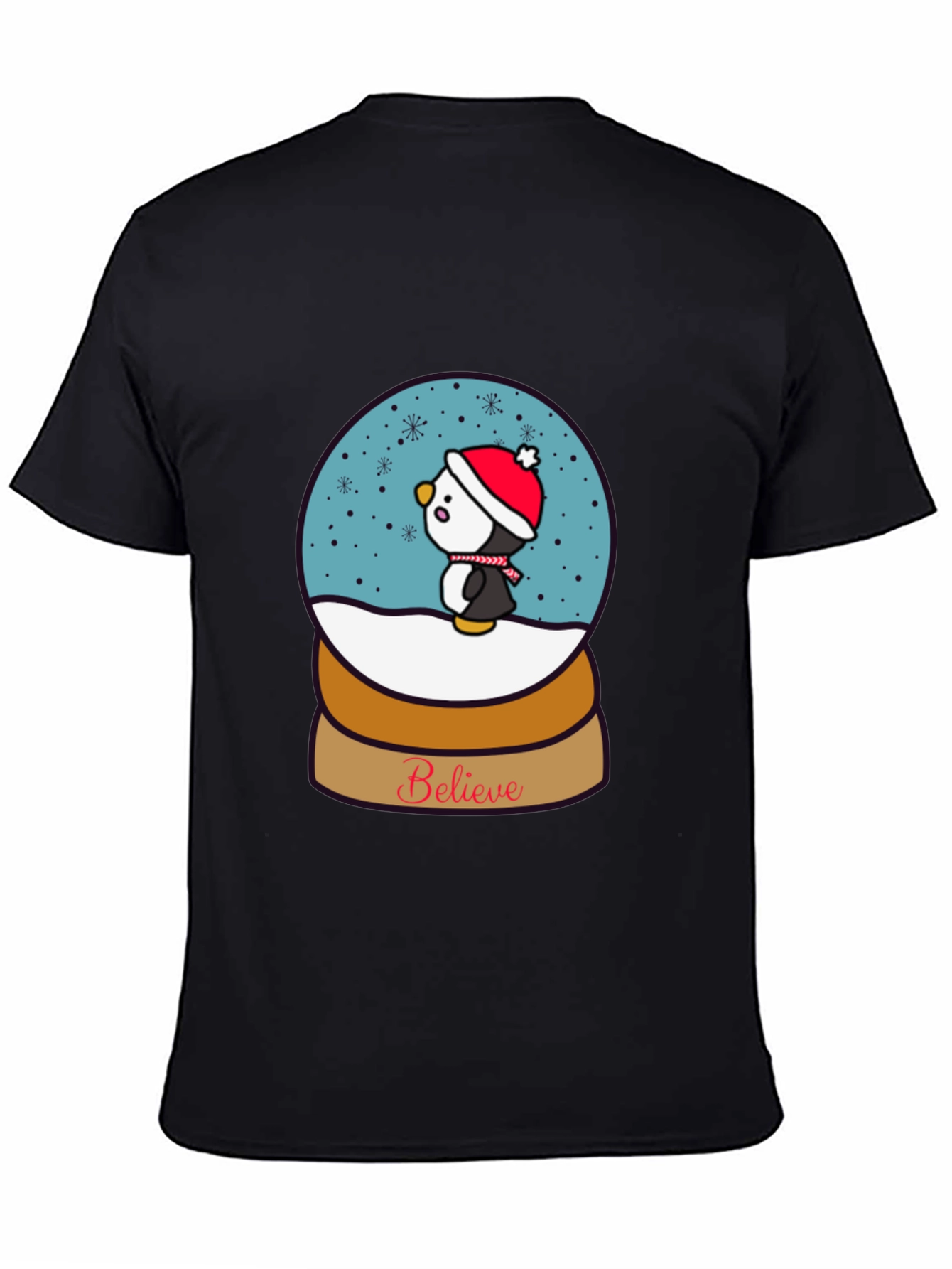 Believe Penguin Snow Globe Graphic Tee