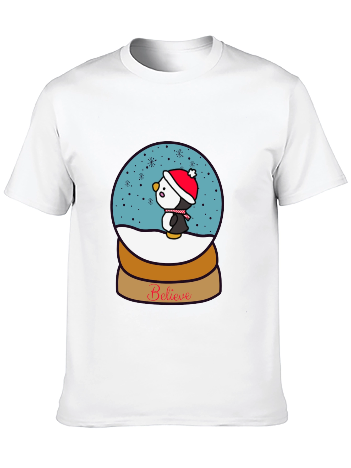 Believe Penguin Snow Globe Graphic Tee