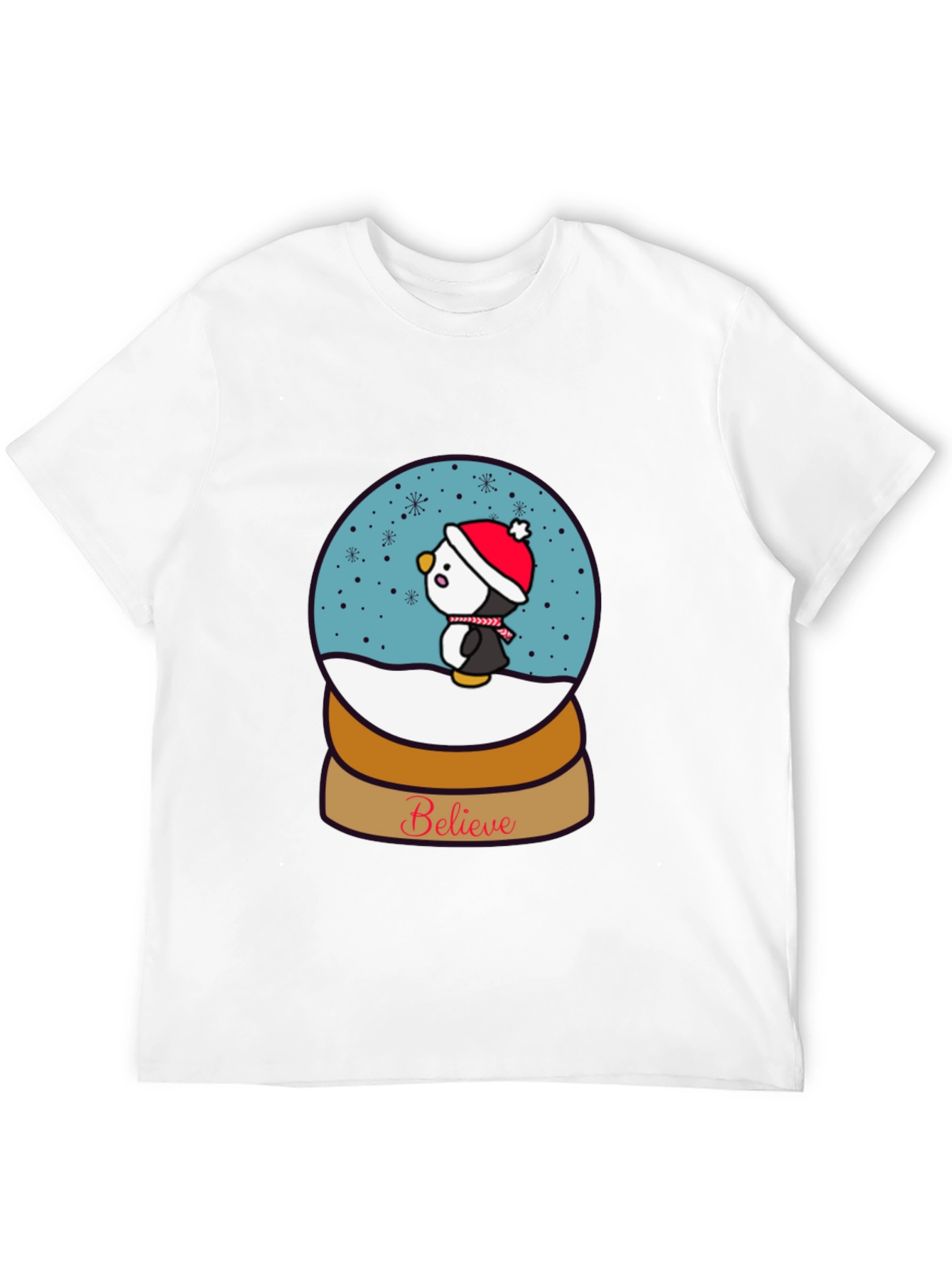 Believe Penguin Snow Globe Graphic Tee