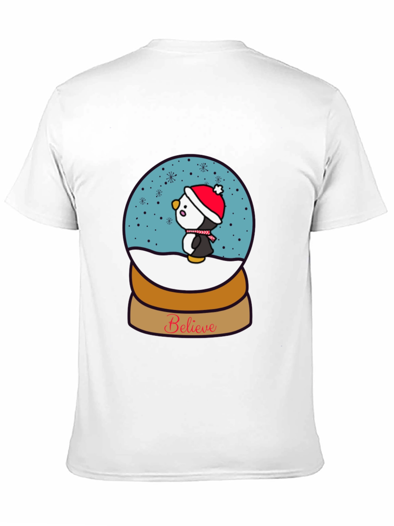 Believe Penguin Snow Globe Graphic Tee