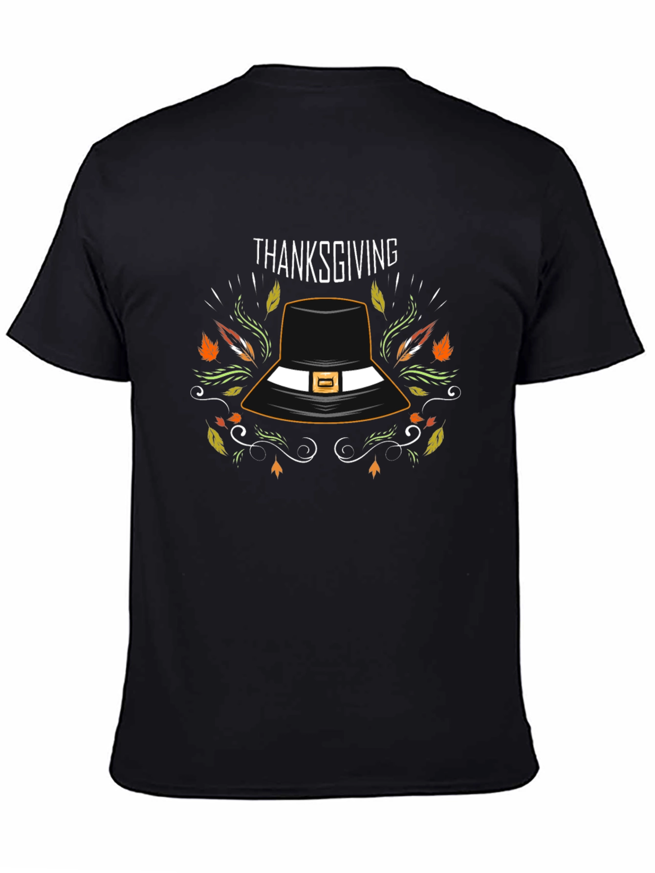 Thanksgiving Pilgrim Hat Graphic Tee