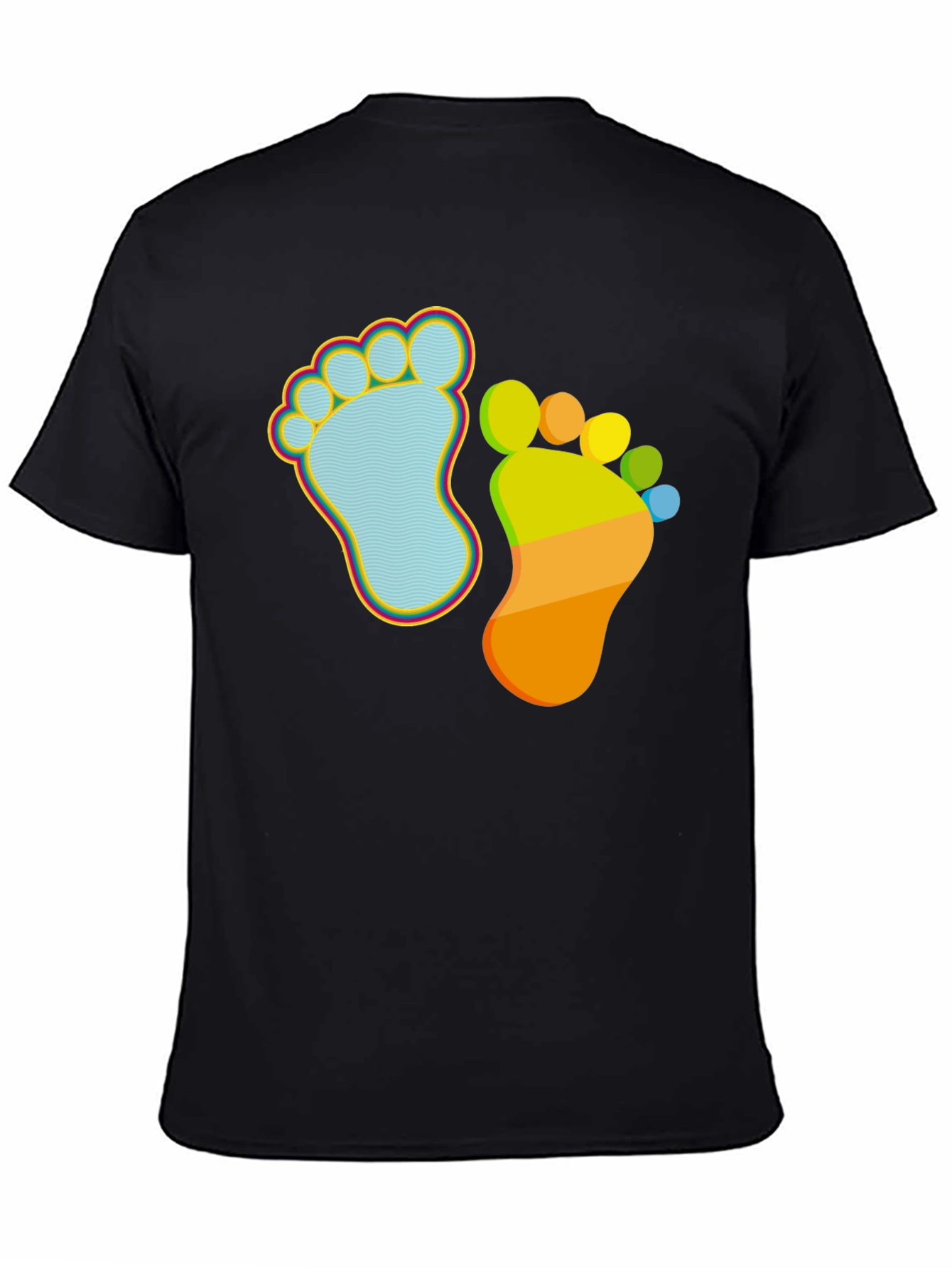 Whimsical Footprint Graphic Tee - Funky Feet Fashion