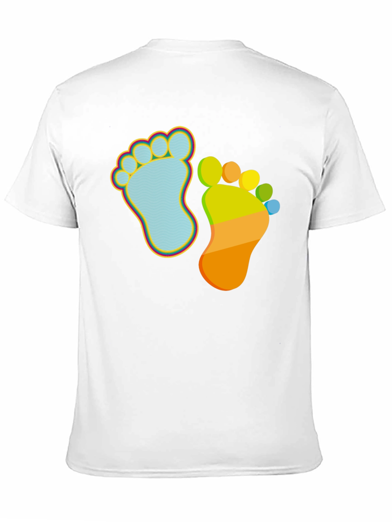Whimsical Footprint Graphic Tee - Funky Feet Fashion
