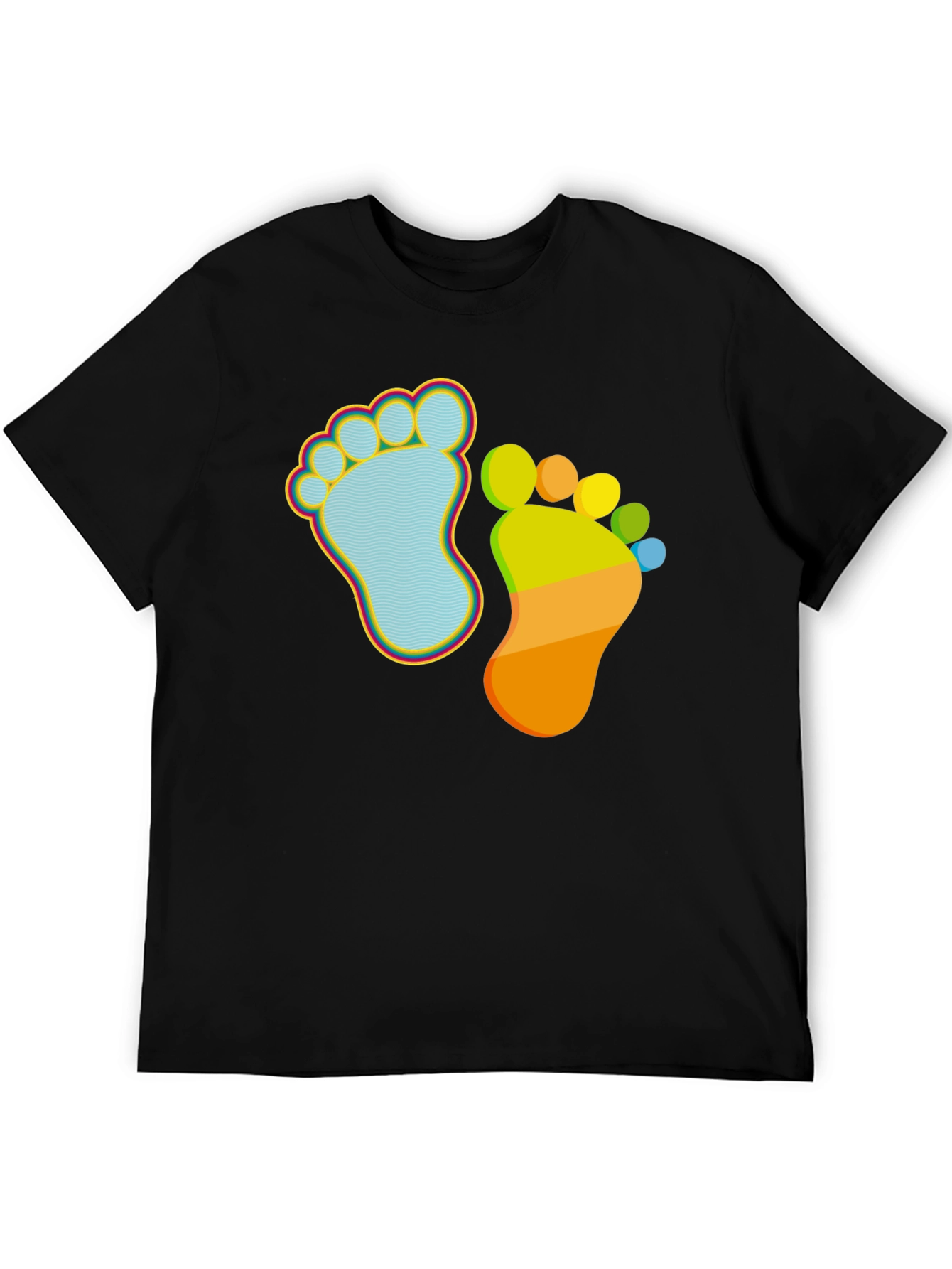 Whimsical Footprint Graphic Tee - Funky Feet Fashion