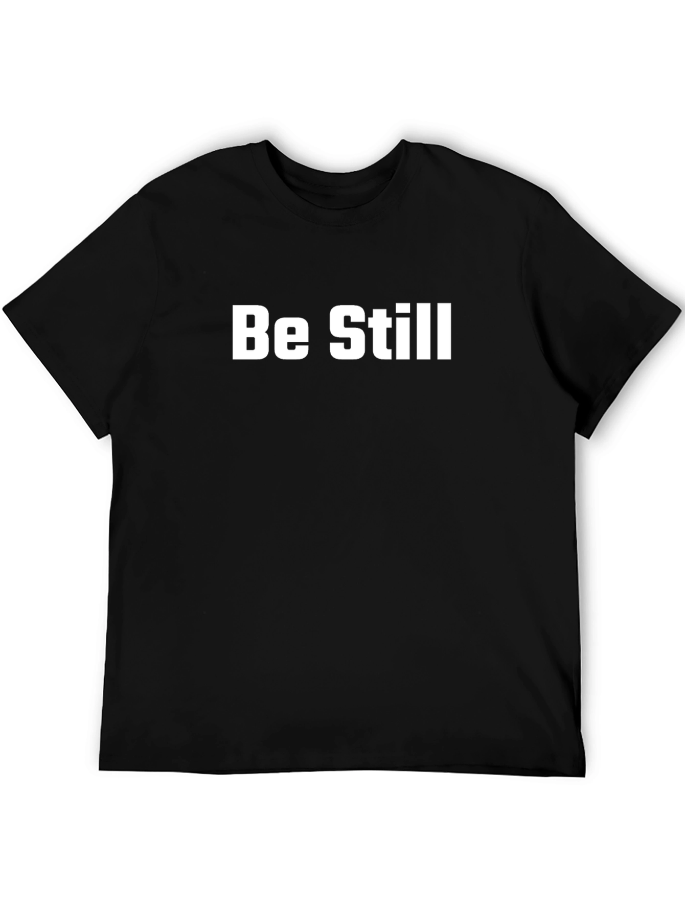 Be Still Graphic Tee - Relaxed Fit Black T-Shirt