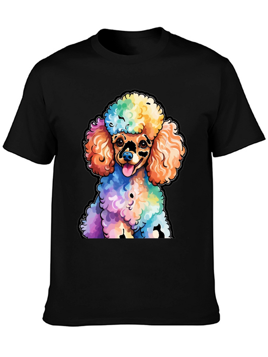 Rainbow Poodle Graphic T-Shirt