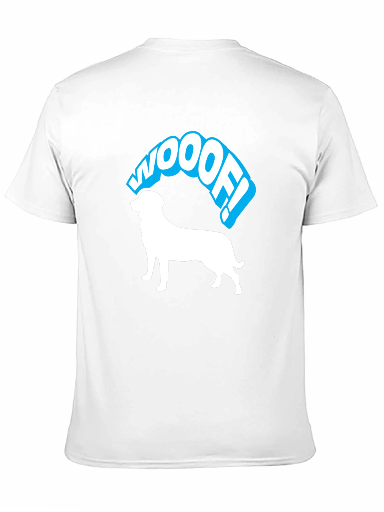 Woof! Dog Silhouette T-Shirt - Black