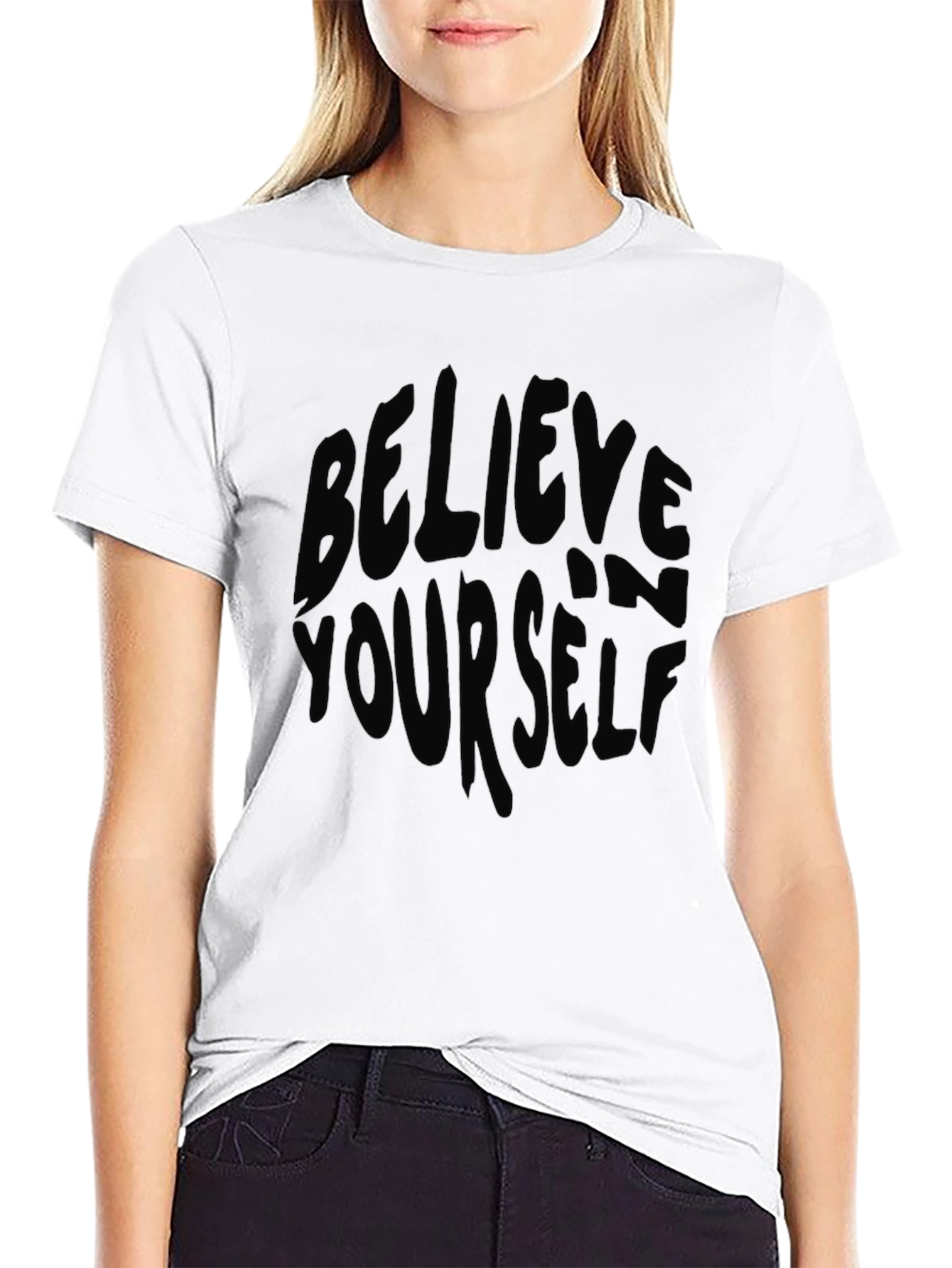 Believe Yourself Black Graphic Tee