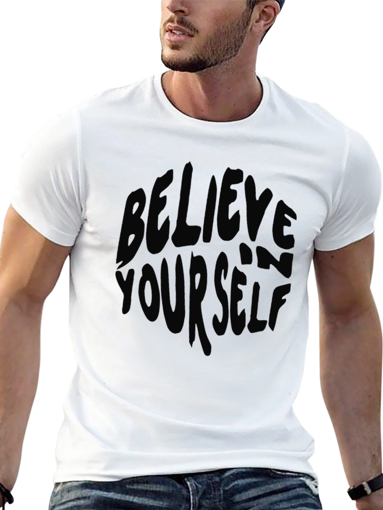 Believe Yourself Black Graphic Tee
