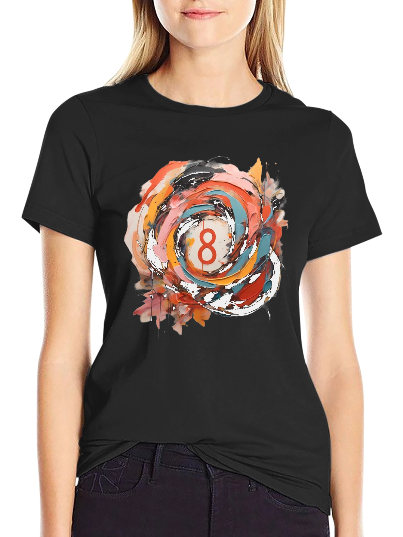 Abstract Number 8 Graphic Tee