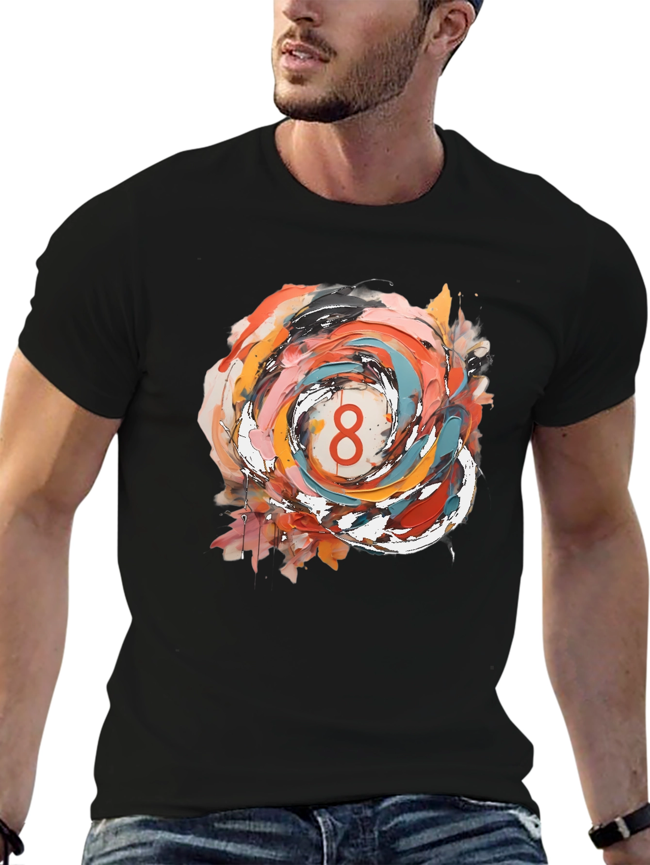 Abstract Number 8 Graphic Tee