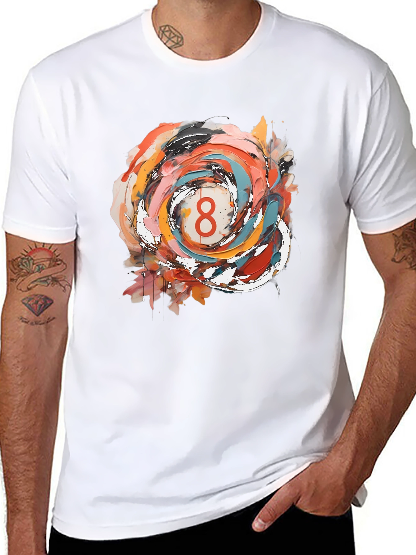 Abstract Number 8 Graphic Tee