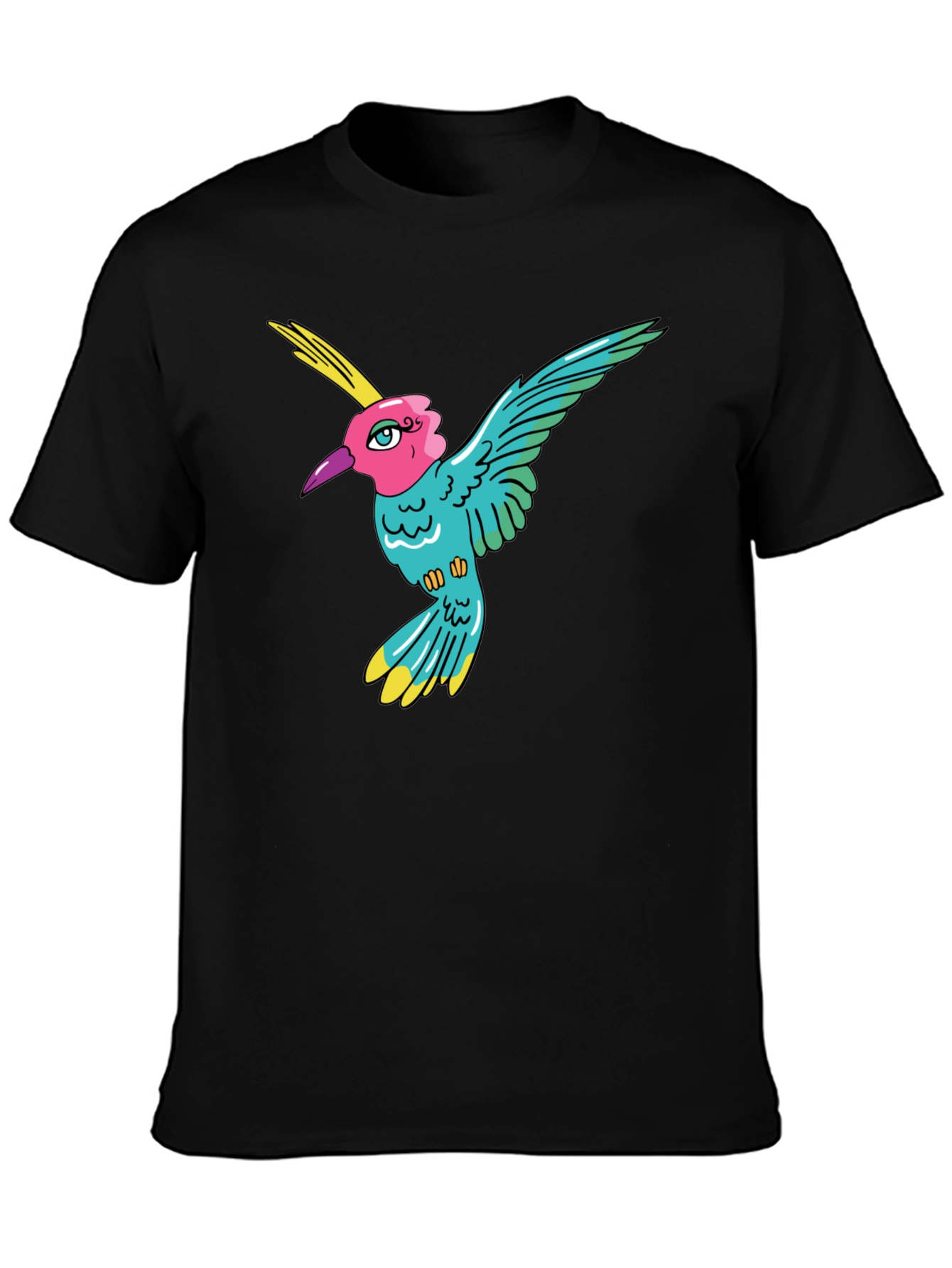 Hummingbird Graphic Tee - Mens Black T-Shirt