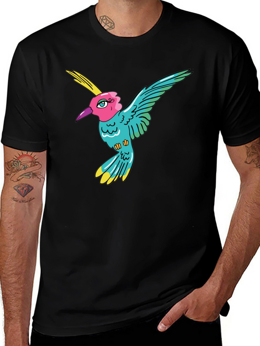 Hummingbird Graphic Tee - Mens Black T-Shirt