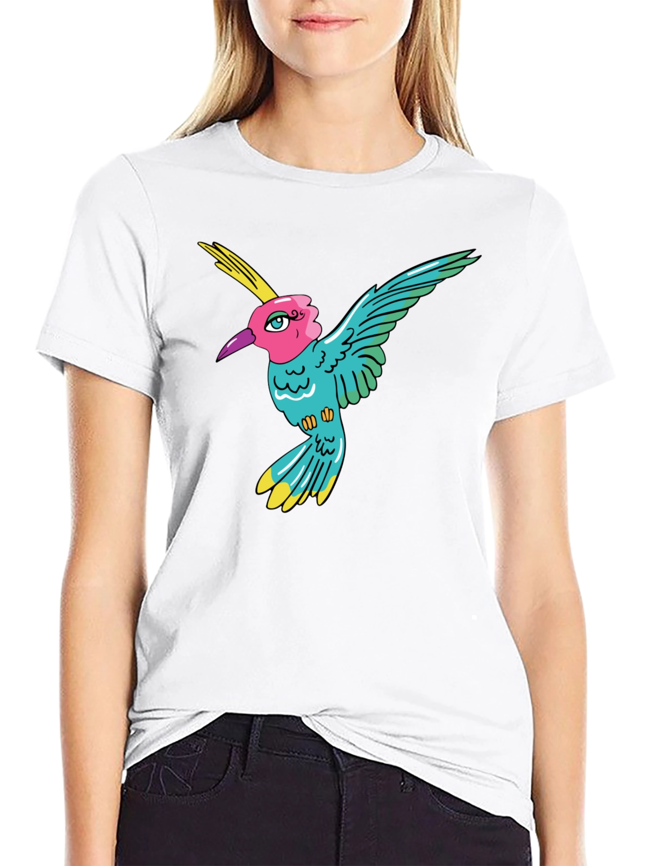 Hummingbird Graphic Tee - Mens Black T-Shirt