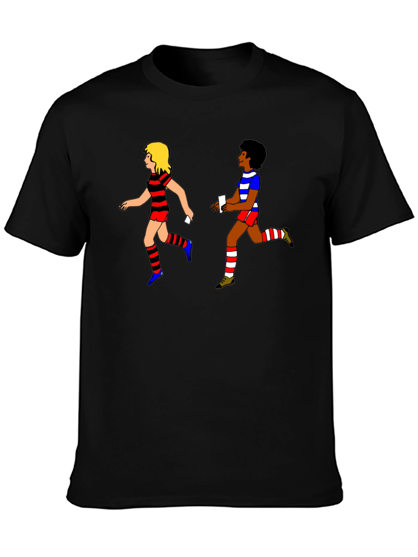 Relay Race T-Shirt: Retro Cartoon Style