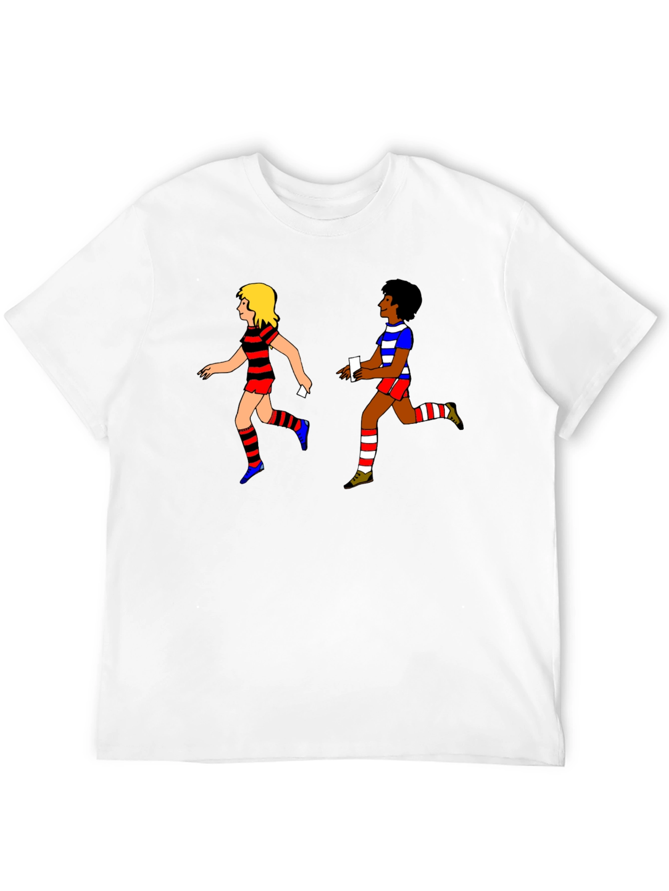 Relay Race T-Shirt: Retro Cartoon Style