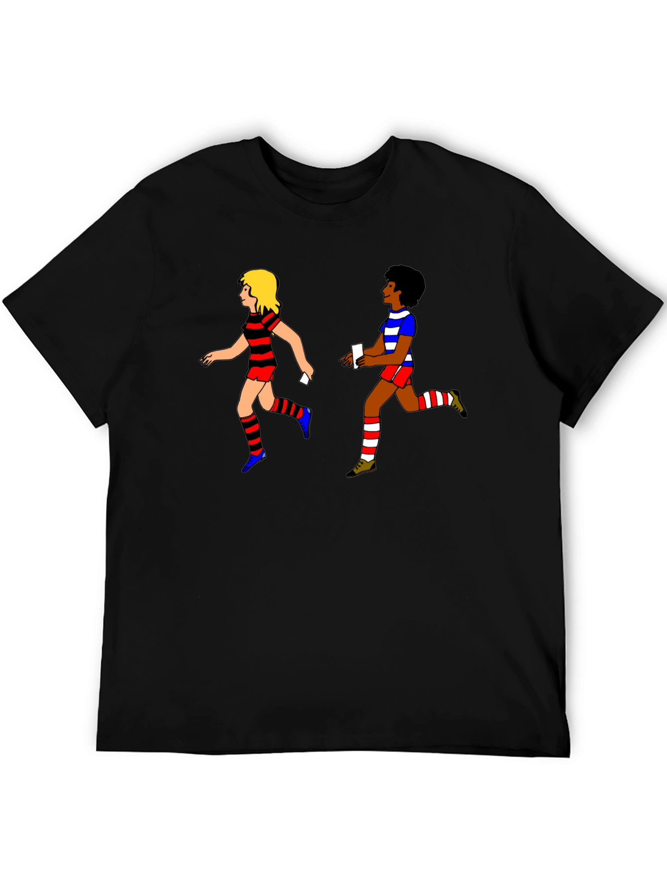 Relay Race T-Shirt: Retro Cartoon Style