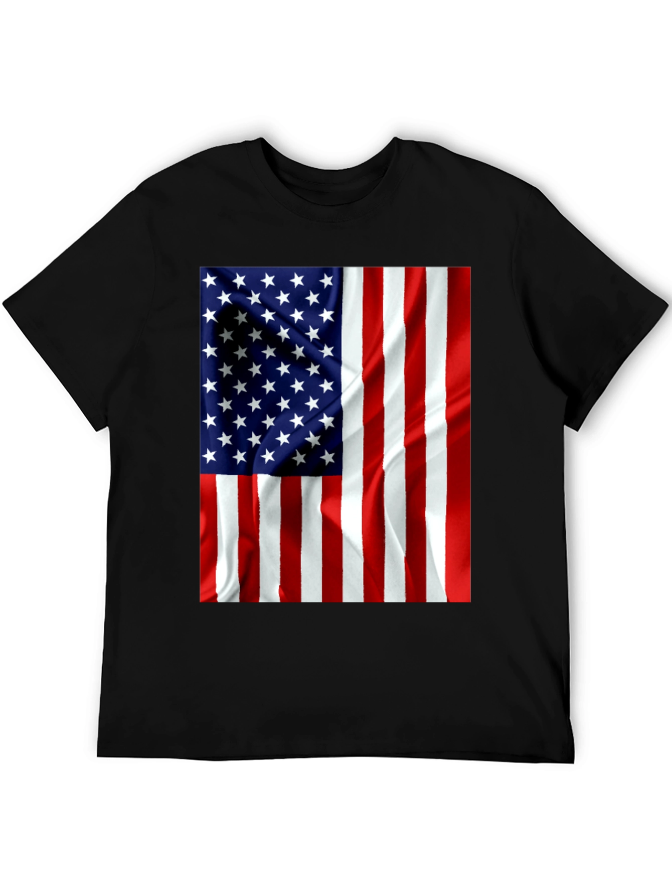 American Flag Graphic Black T-Shirt