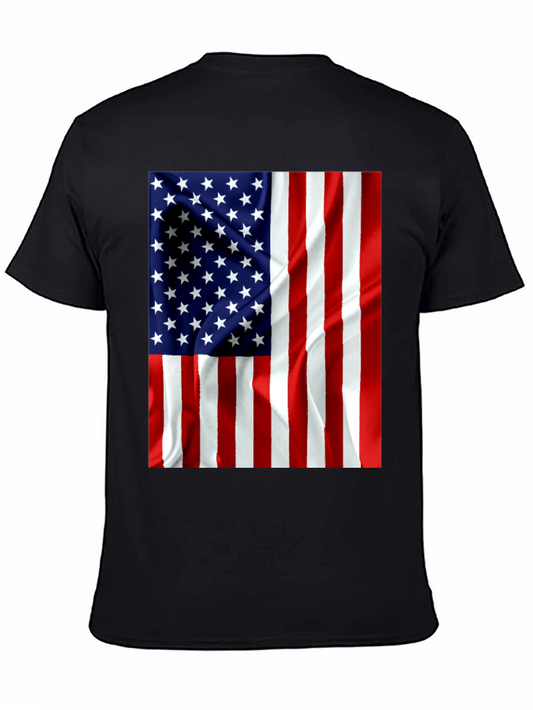 American Flag Graphic Black T-Shirt