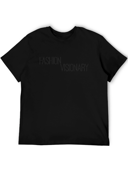 Fashion Visionary Tee - Stylish Black Graphic T-Shirt