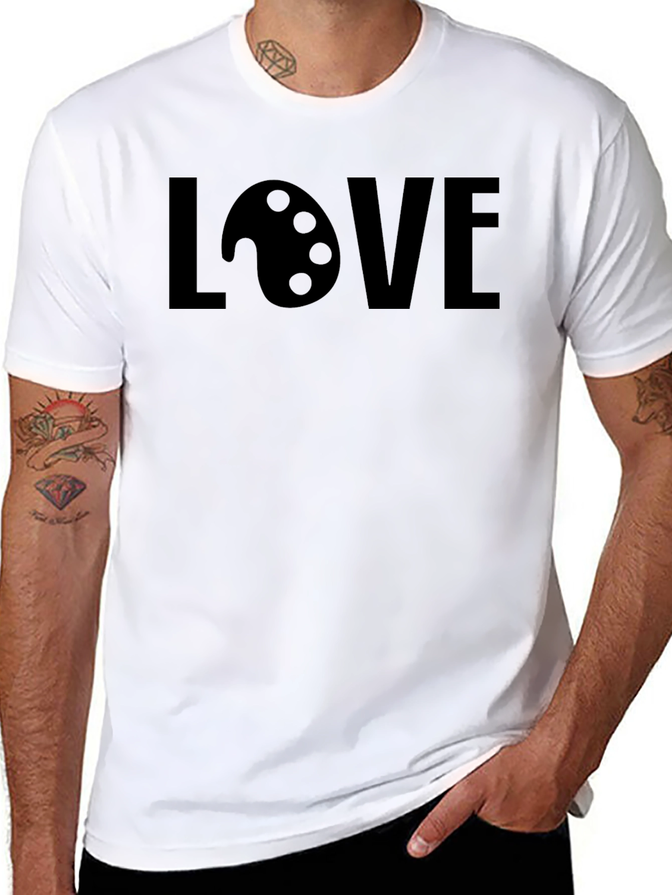 Artist LOVE Graphic Tee - Black Crew Neck T-Shirt