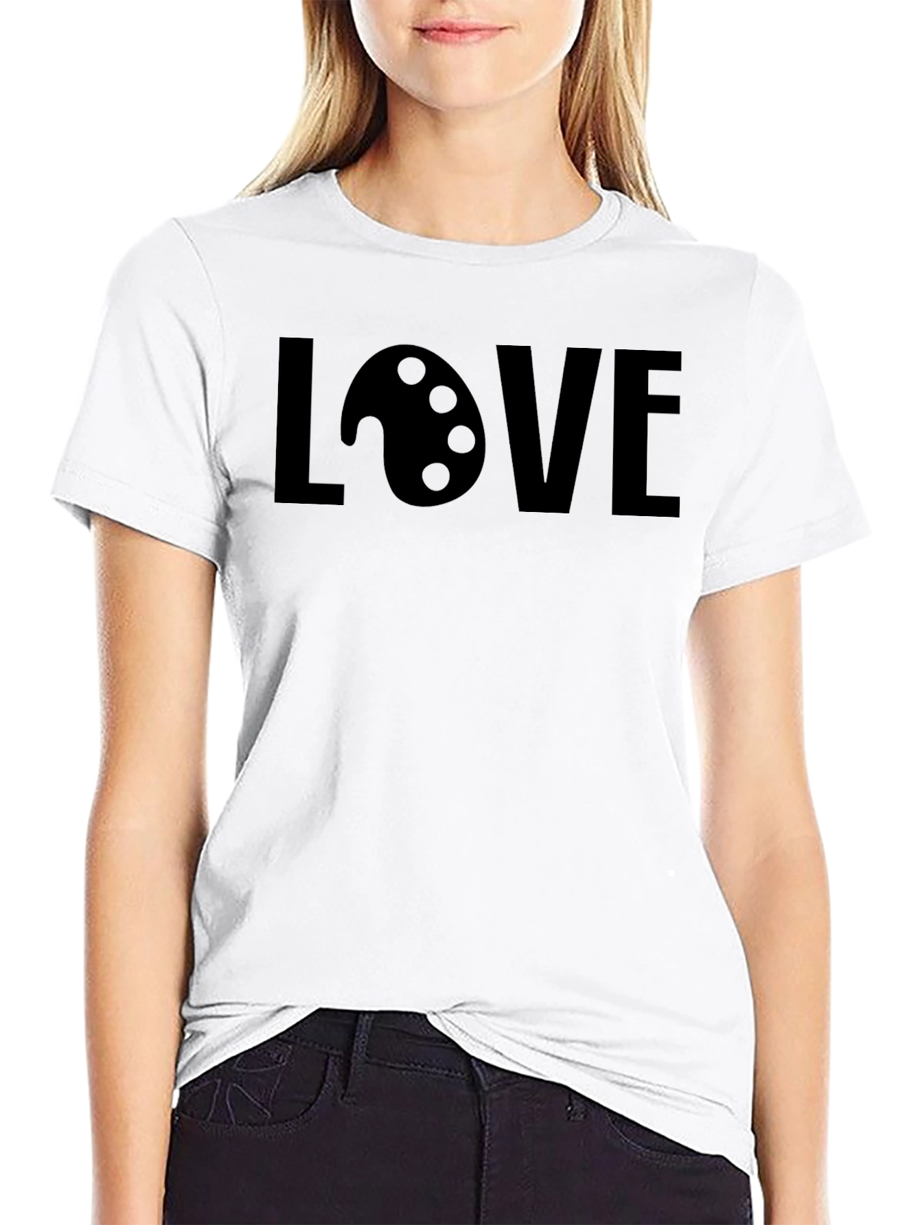Artist LOVE Graphic Tee - Black Crew Neck T-Shirt