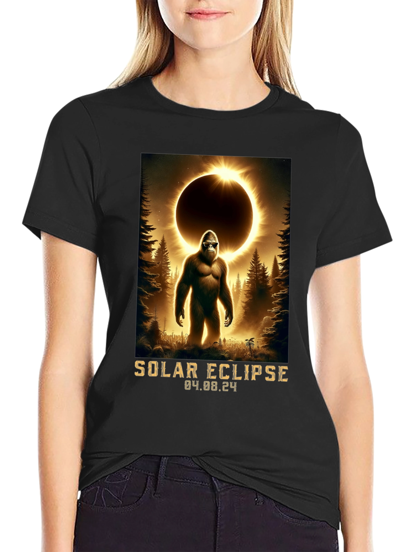Solar Eclipse Bigfoot T-Shirt