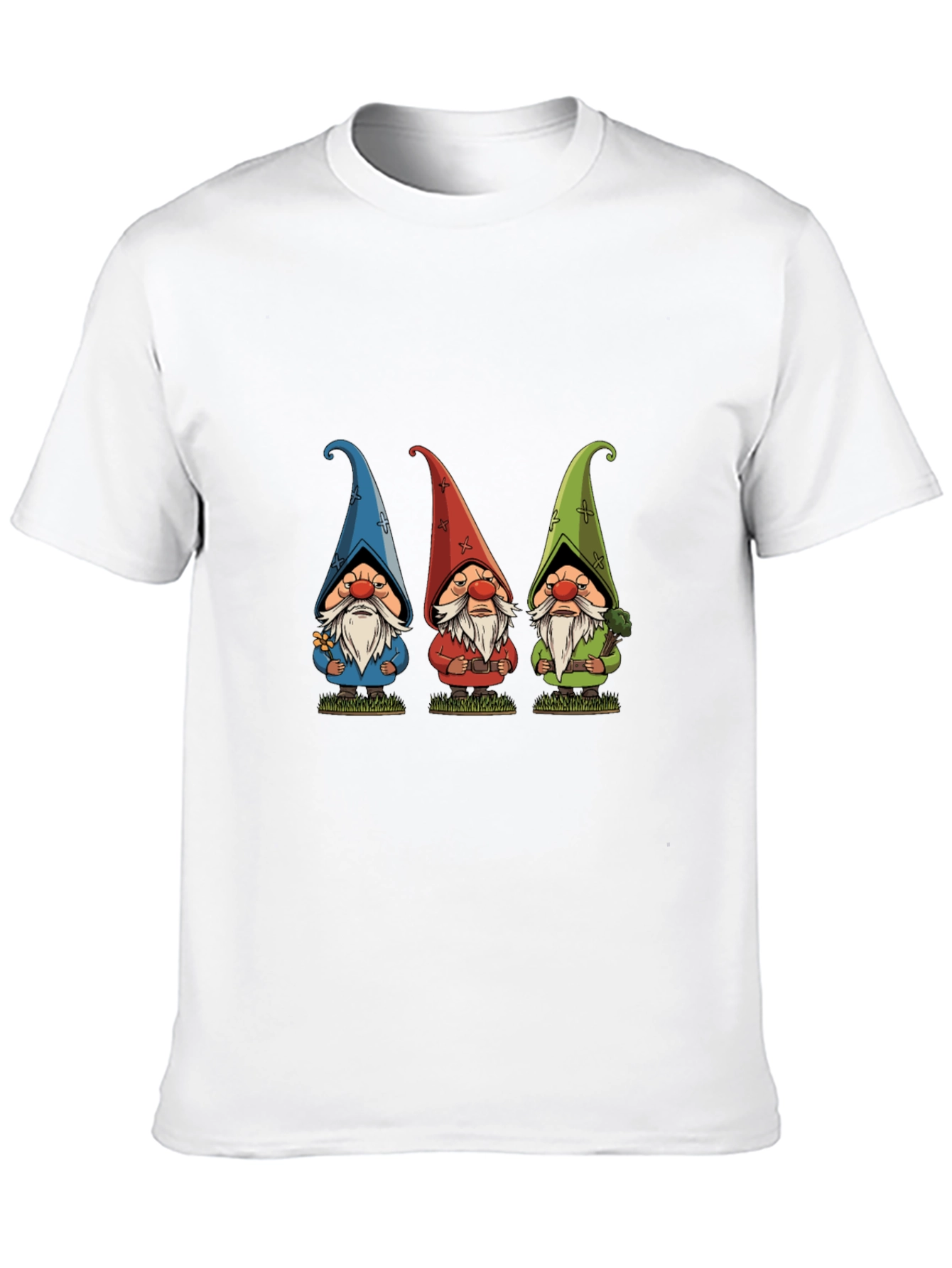 Three Gnome Black T-Shirt - Unique Design