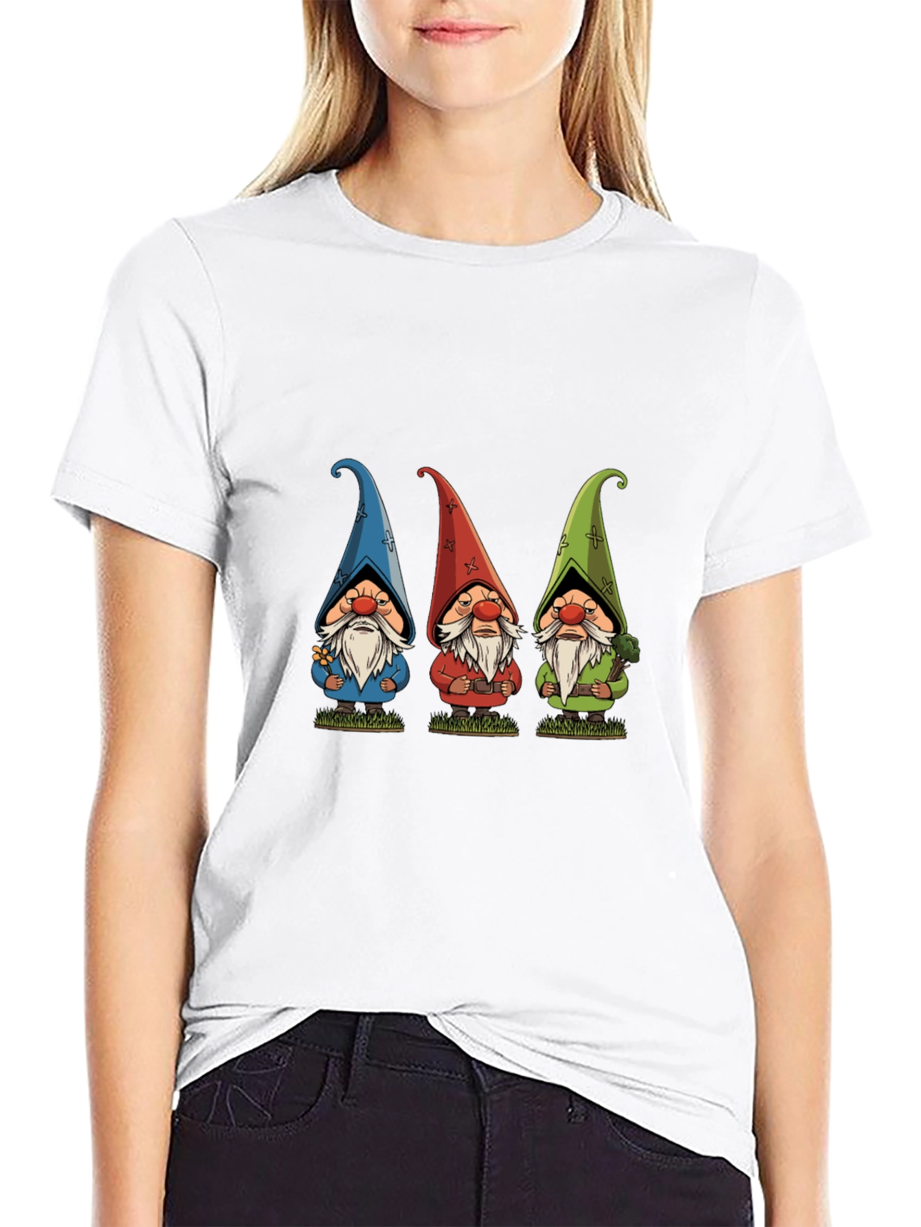 Three Gnome Black T-Shirt - Unique Design