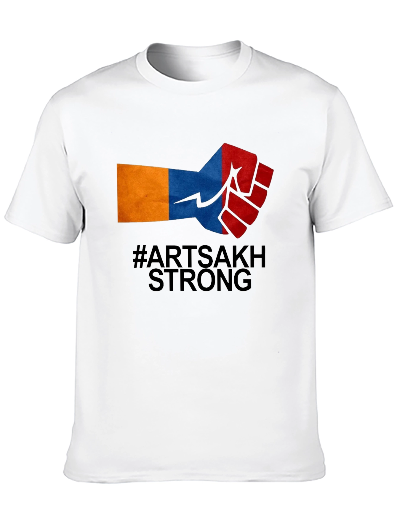 Artsakh Strong Fist Graphic Tee - Black Cotton Blend