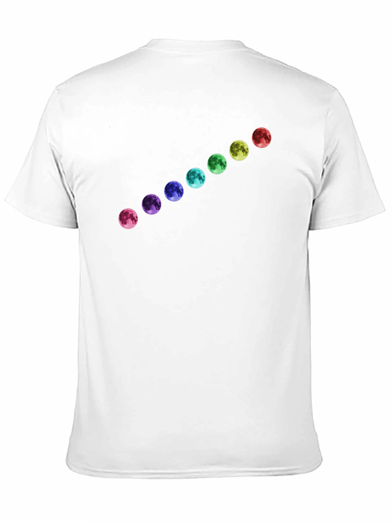 Rainbow Moon Phase Black T-Shirt