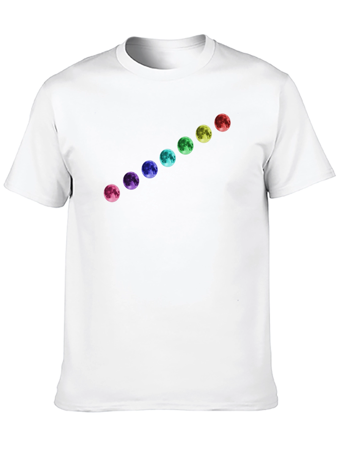 Rainbow Moon Phase Black T-Shirt