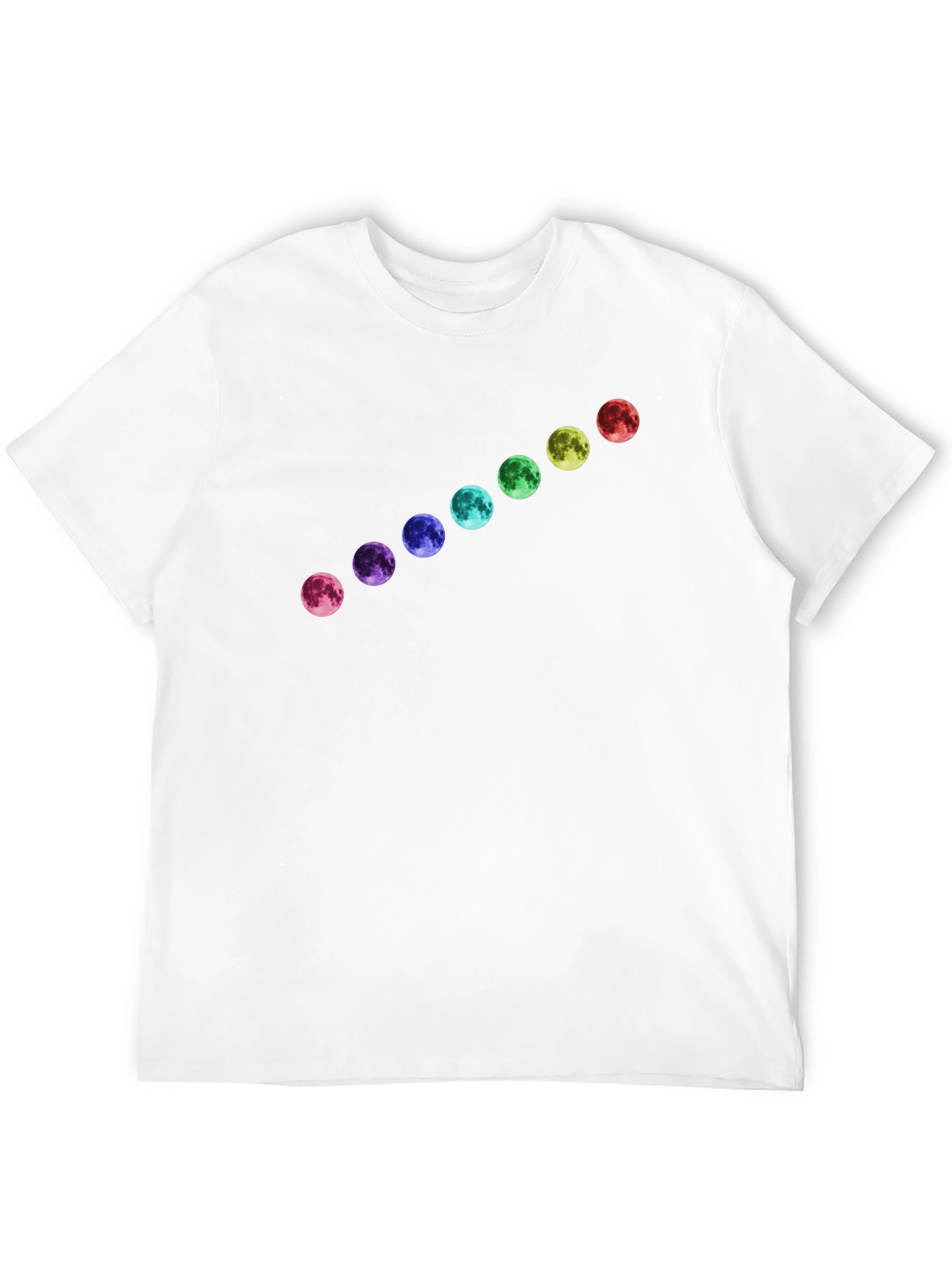 Rainbow Moon Phase Black T-Shirt