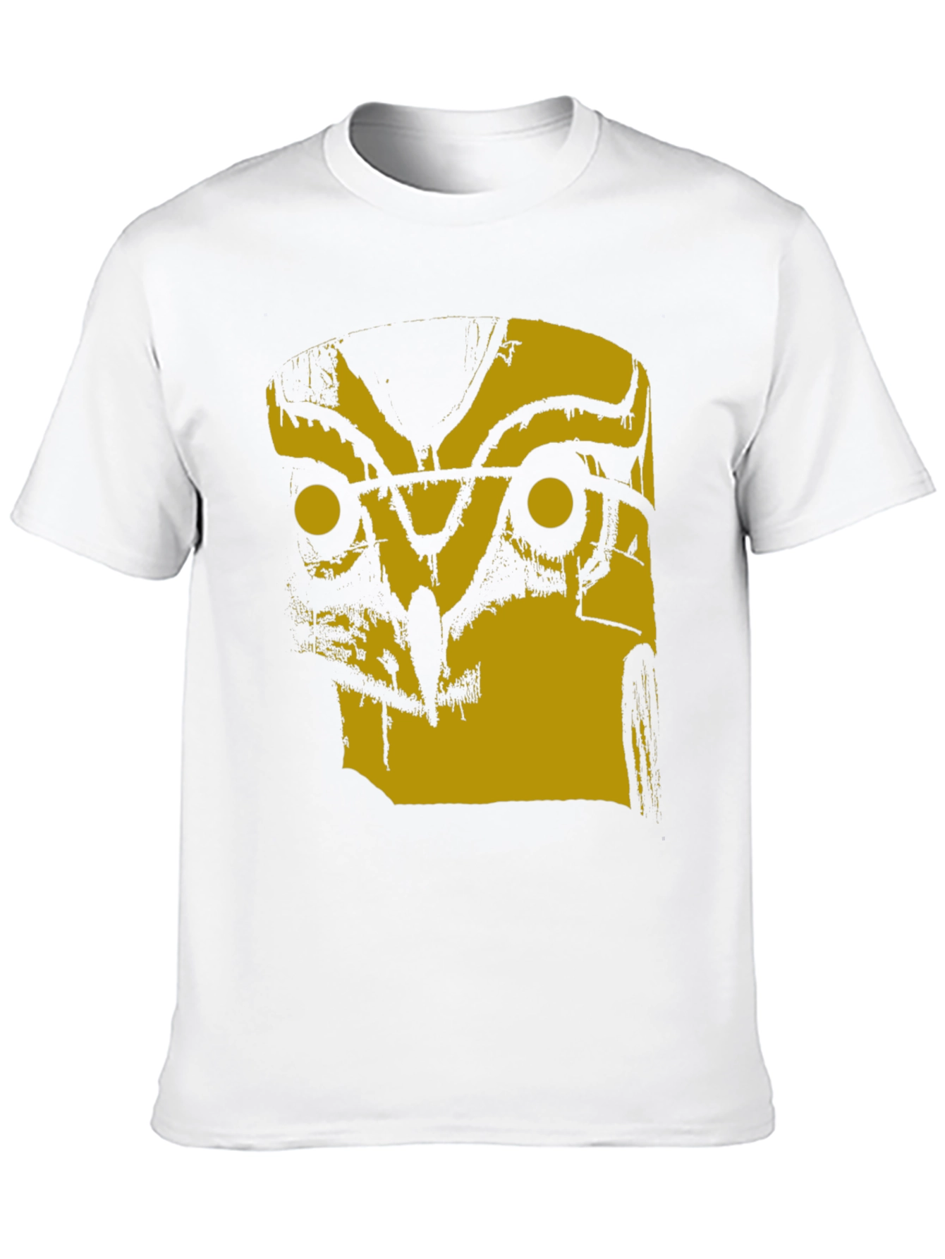 Abstract Owl Graphic Black T-Shirt