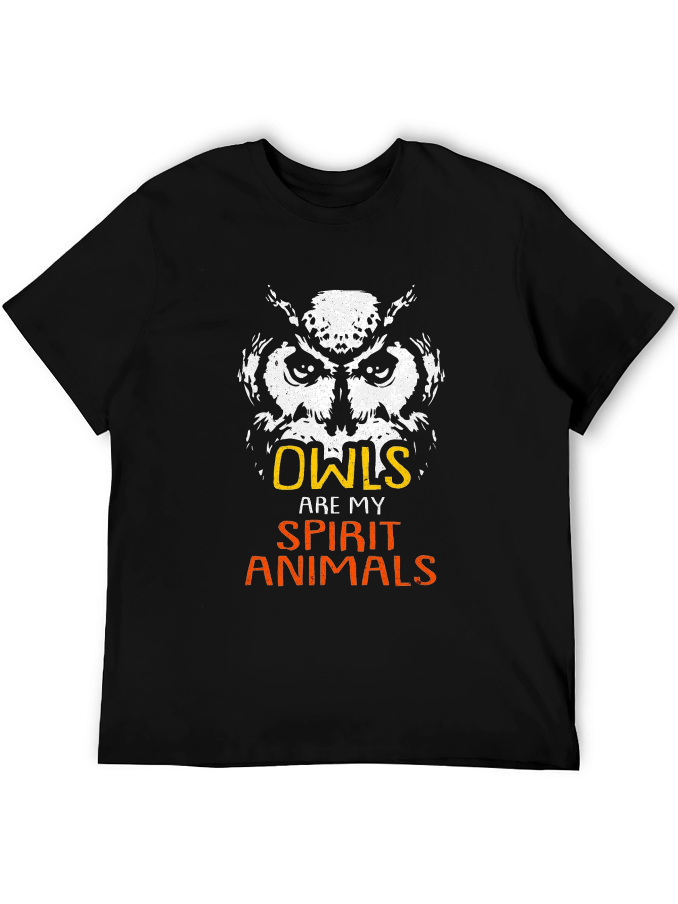 Owl Spirit Animal Graphic Tee - Black