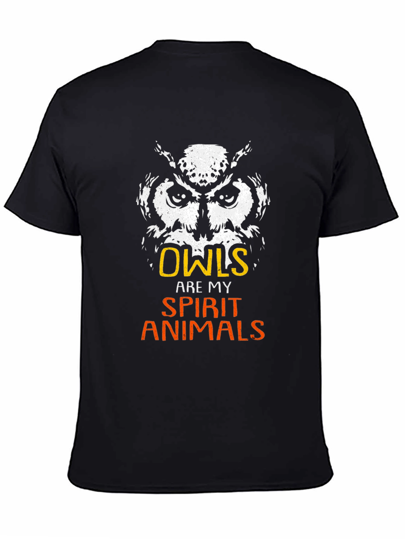 Owl Spirit Animal Graphic Tee - Black
