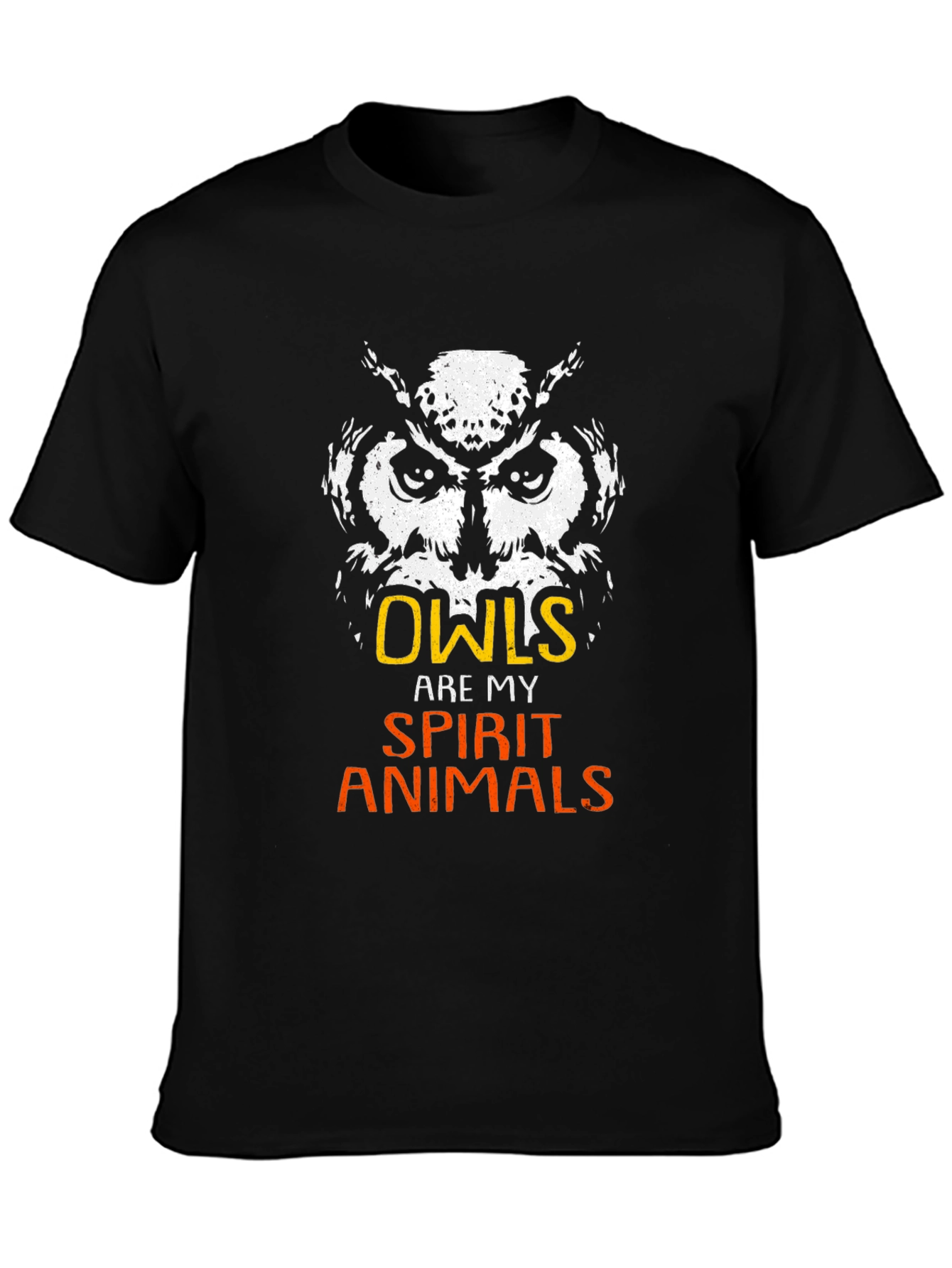 Owl Spirit Animal Graphic Tee - Black