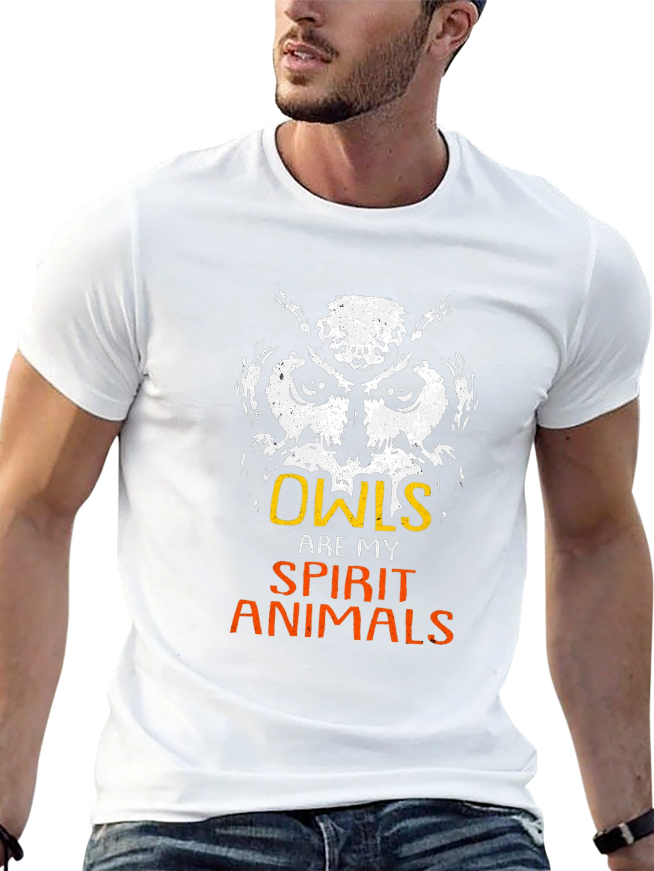 Owl Spirit Animal Graphic Tee - Black